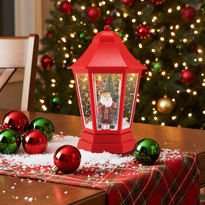 5.3 Feet Musical Christmas Street Lamp with 60 Warm White LED Lights-Red
