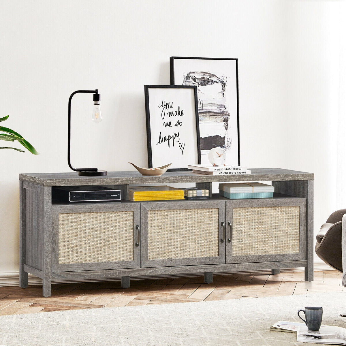 Universal TV Stand Entertainment Media Center for TV's up to 65 Inch
