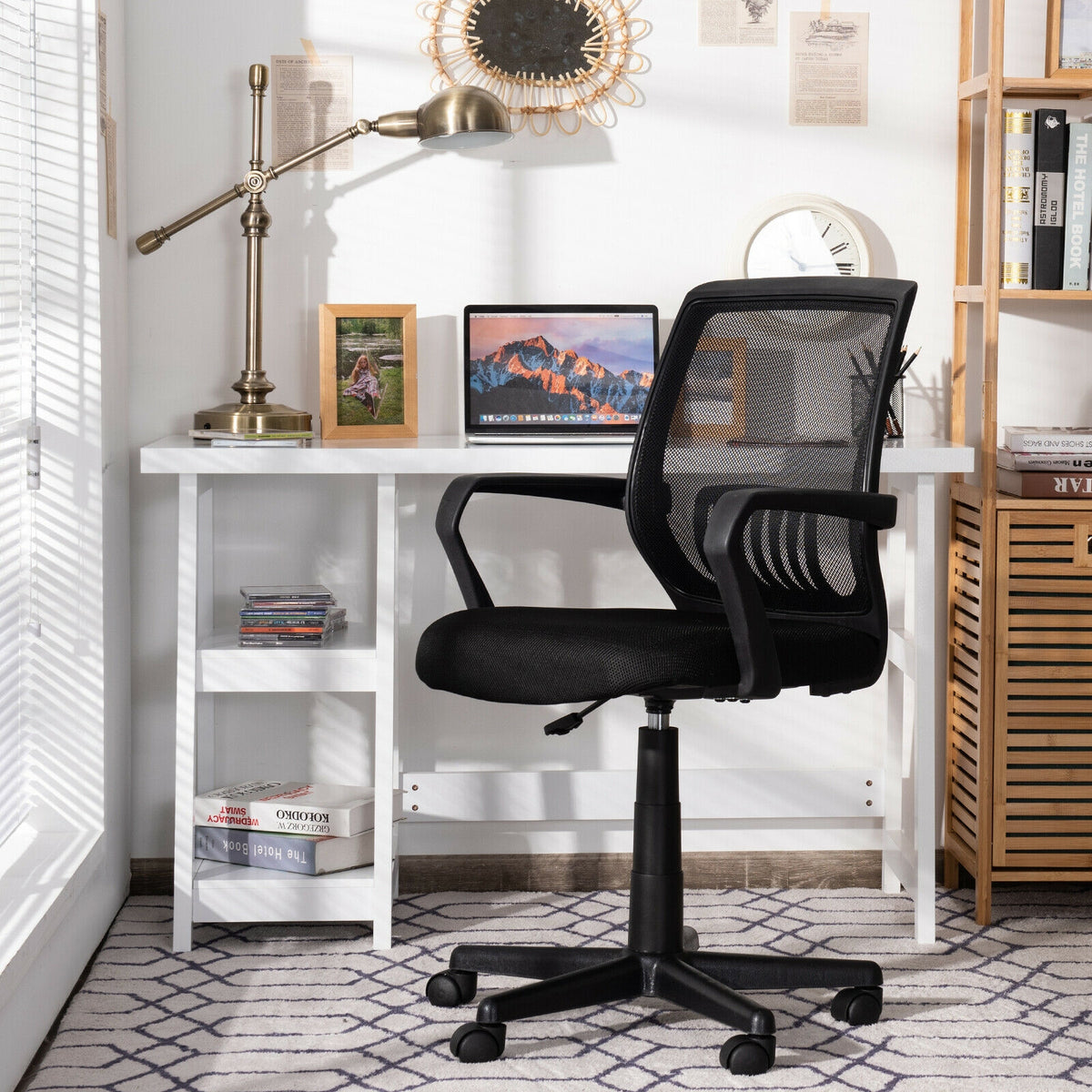 Mid-Back Mesh Office Chair with Lumbar Support