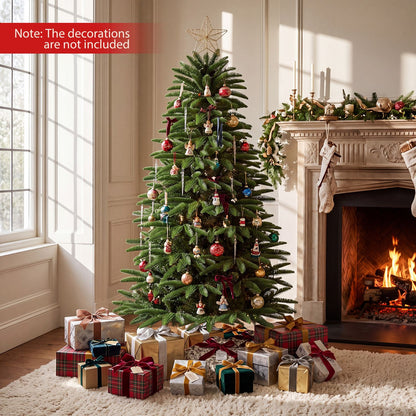 6 FT Pre-Lit Artificial Christmas Tree with 3 Gift Boxes and 780 Lush Branch Tips