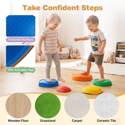 5 Pieces Stepping Stones for Kids with Cute Crab Theme