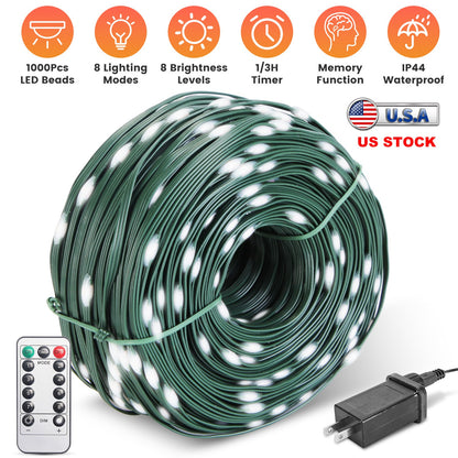 330FT 1000 LED String Lights with Remote & Timer