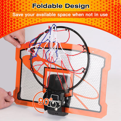 Over-the-Door Mini Basketball Hoop with Electronic Scorer