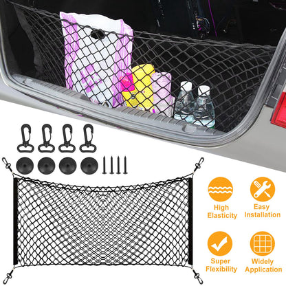 Trunk Cargo Net Organizer - Stretchable Elastic Storage