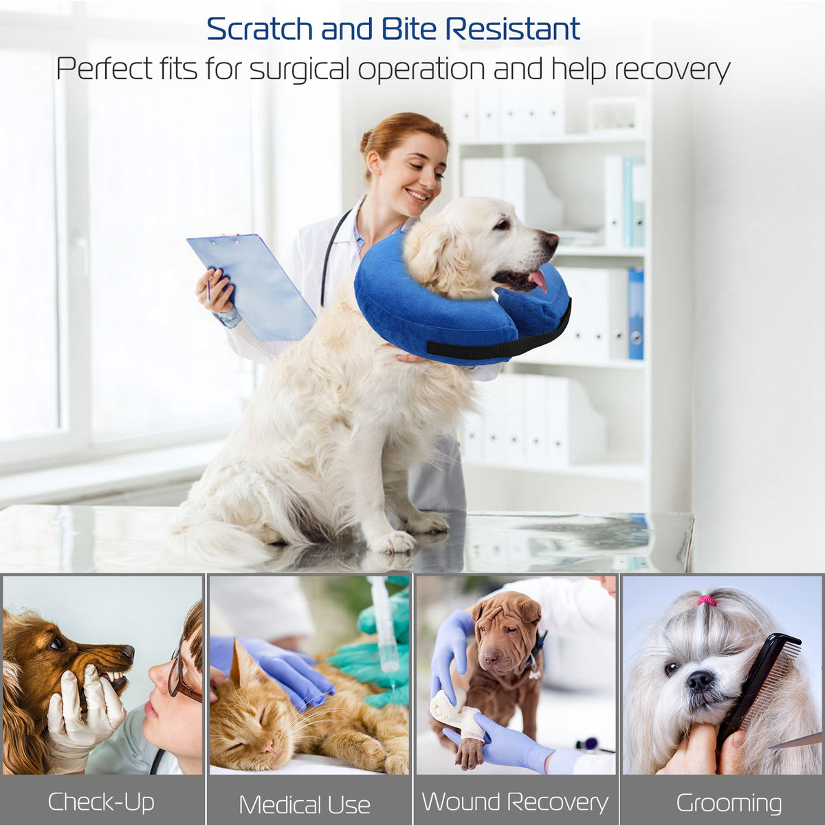 Inflatable Dog Recovery Collar – Soft, Adjustable E-Collar
