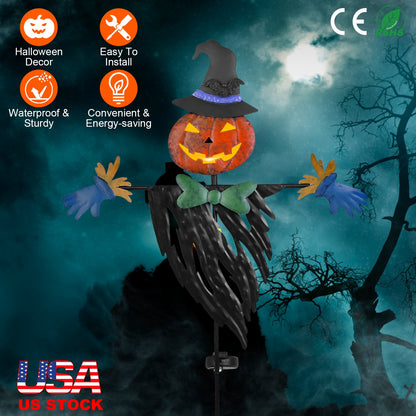 Solar Scarecrow Stake Light - Halloween Yard Decoration