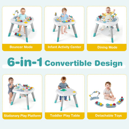 6-in-1 Baby Activity Center Infant Jumper Toddler Table