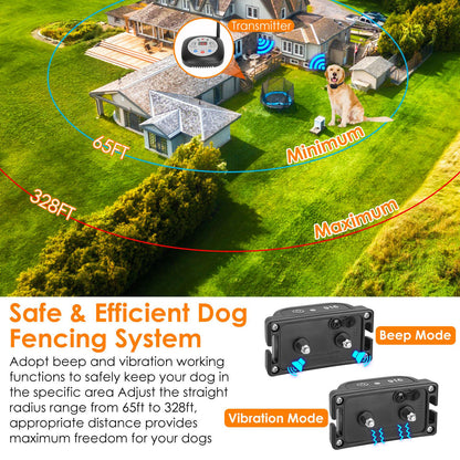 Wireless Dog Fence System with GPS Tracking and Collar