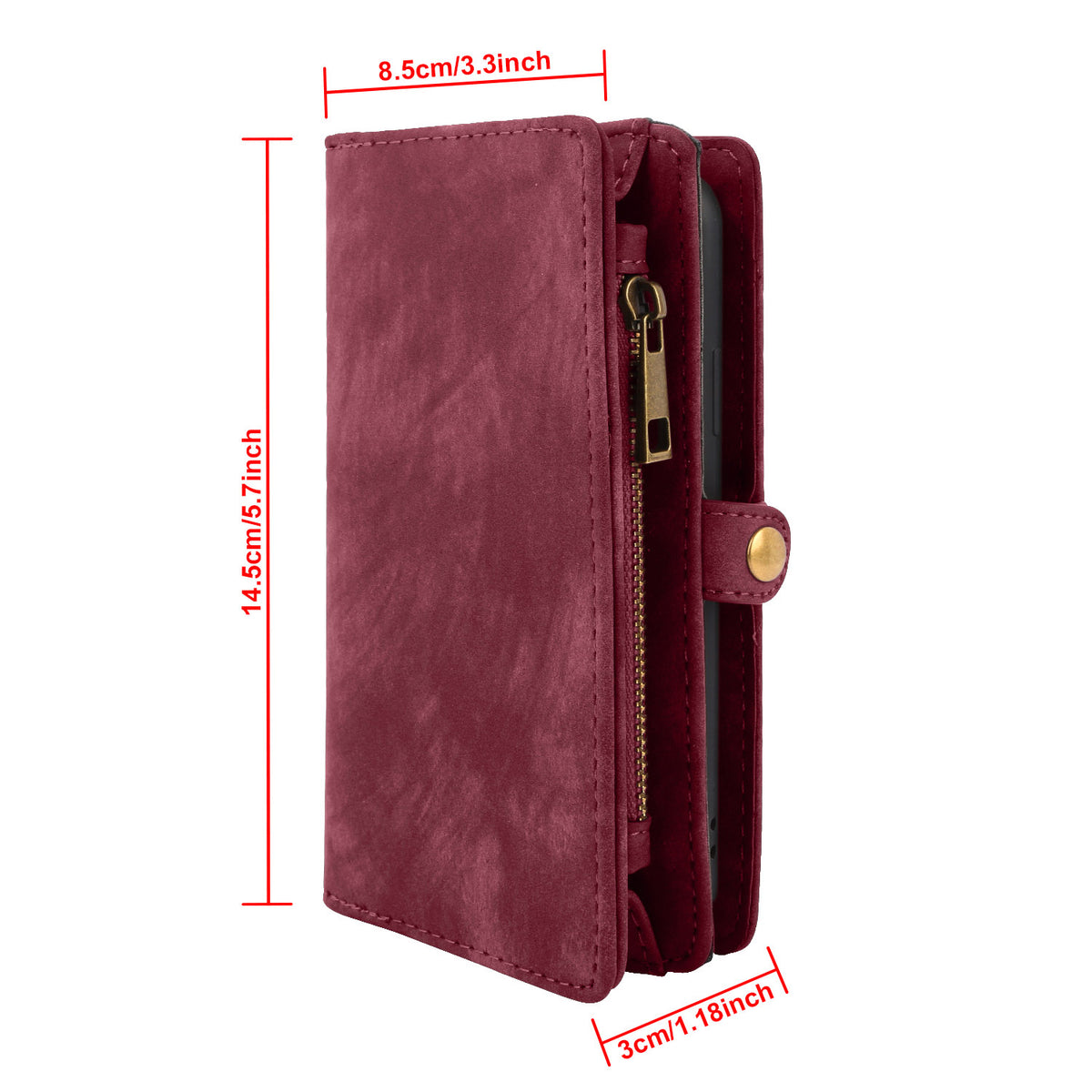 iPhone 6 Wallet Case with Detachable Magnetic Phone Holder