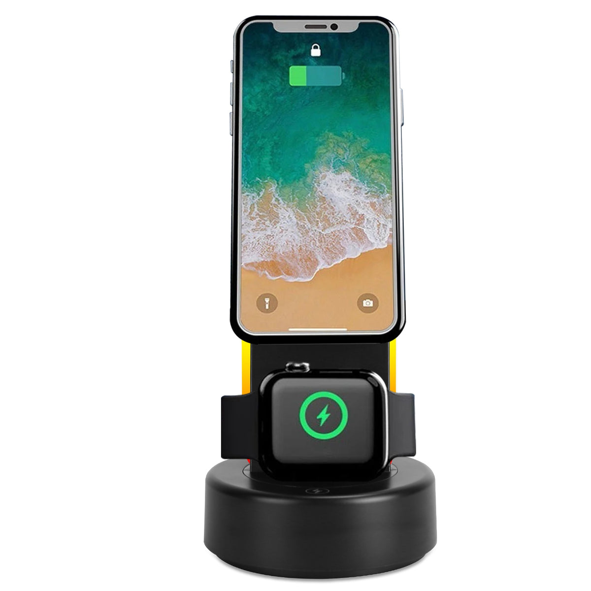 3-in-1 Magnetic Wireless Charging Station with RGB Lighting