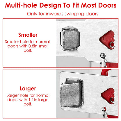 Portable Travel Door Lock with Security Latch - 2 Pack