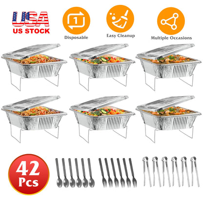 Disposable Chafing Dish Buffet Set - 42 Piece Complete Kit