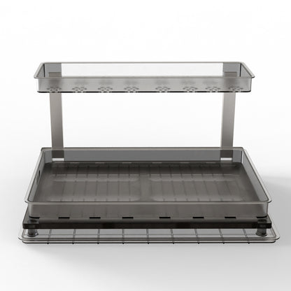 2-Tier Pull Out Under Sink Organizer with Sliding Drawer