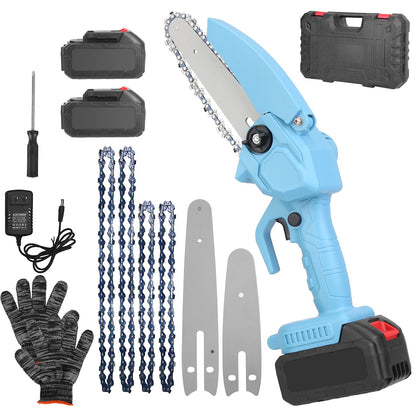 Mini Chainsaw Cordless Electric with 4in & 6in Chains