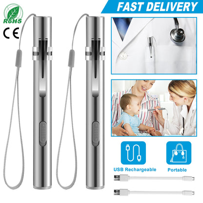 2Pcs Inspection Penlight for Nurses