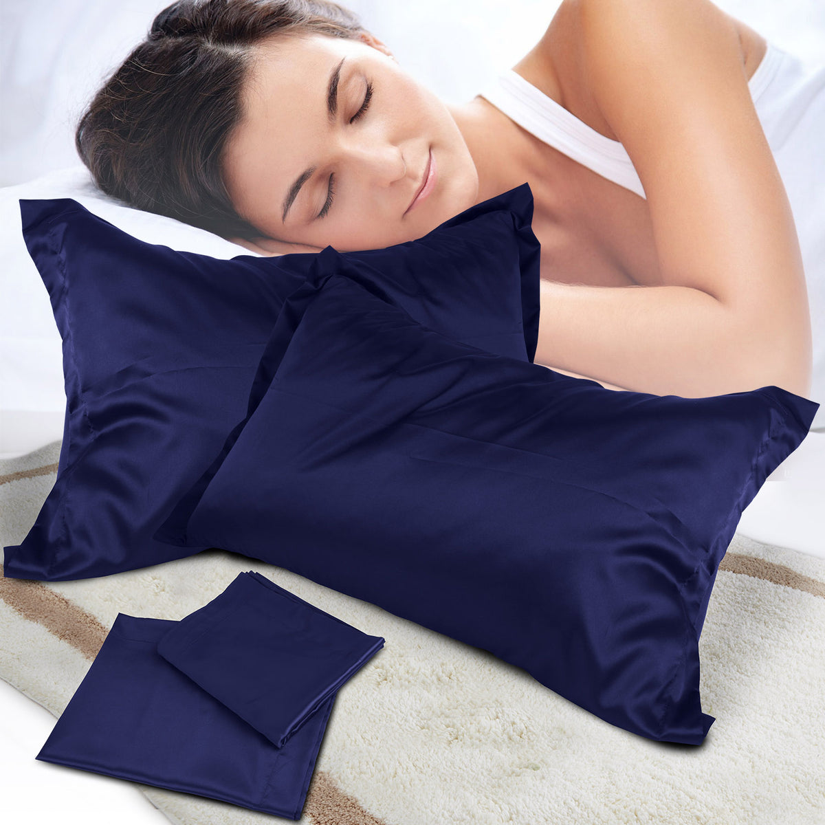 Satin King Pillowcase Set of 2 - Silky Smooth Hair & Skin Care
