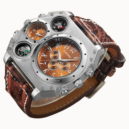 Men’s Quartz Watch Two Time Zone