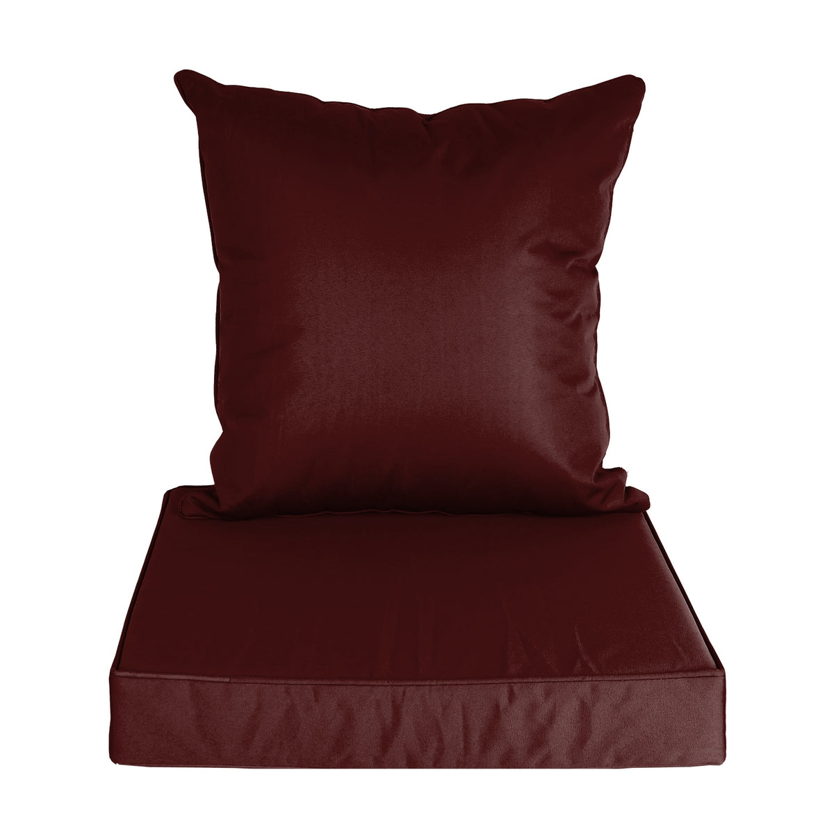 Outdoor Seat Cushion Set Waterproof Patio Furniture Cushion and Back Pillow Fade Resistant Deep Seat Set Chair Pad with Removable Cover for Chair Sofa