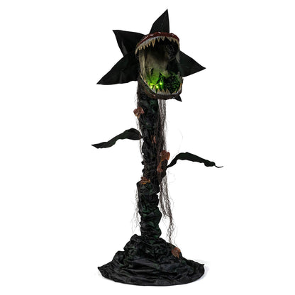 6.2 ft Animated Halloween Man-Eater Plant with Color-changing LEDs