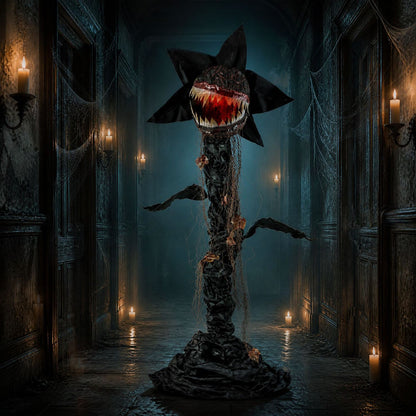 6.2 ft Animated Halloween Man-Eater Plant with Color-changing LEDs