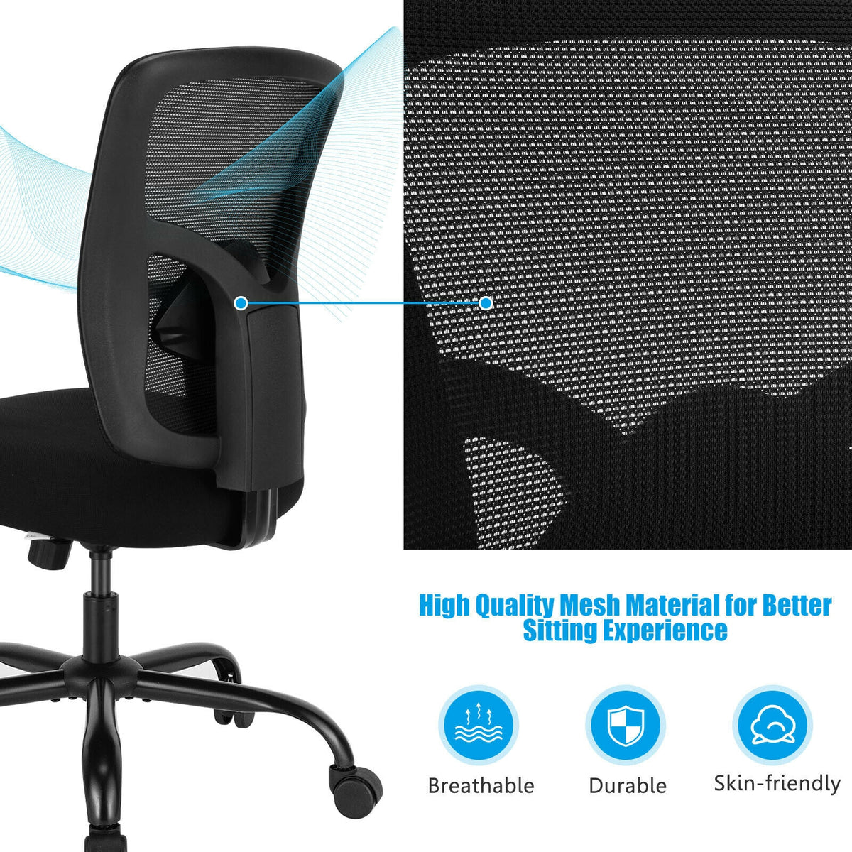 Big and Tall Office Chair with 400 LBS Capacity