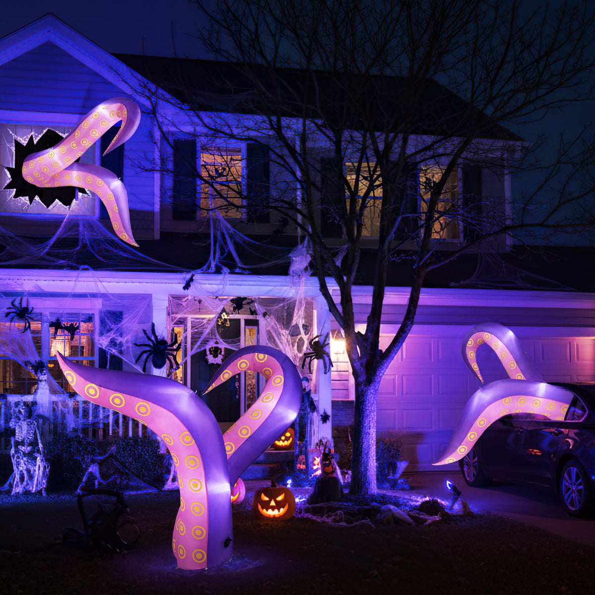 6.5 Ft Inflatable Tentacles with LED Lights and Suction Cups