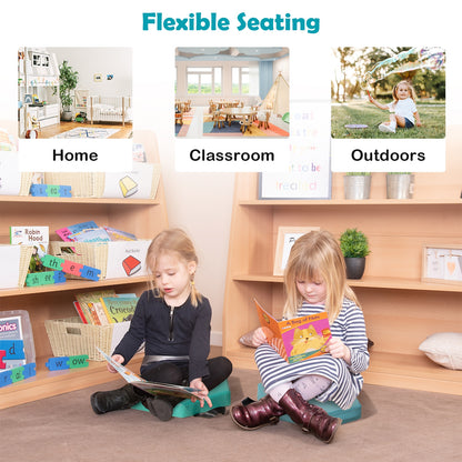 Hexagon Toddler Floor Cushions with Handles, 6-Piece Set