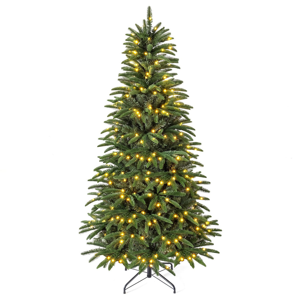 6 FT Pre-Lit Artificial Christmas Tree with 3 Gift Boxes and 780 Lush Branch Tips