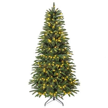 6 FT Pre-Lit Artificial Christmas Tree with 3 Gift Boxes and 780 Lush Branch Tips