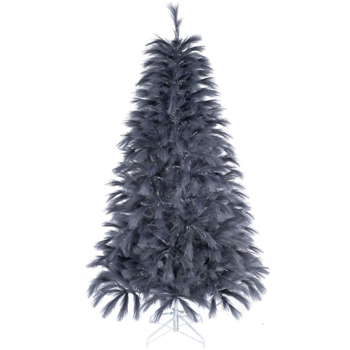 6 FT Pre-Lit Christmas Tree with Feather-Inspired Branch Tips