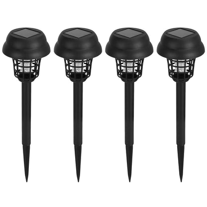 4 Pack Solar Powered Mosquito Zapper Outdoor Insect Killer Torch Waterproof Bug Zapper with UV Light White Light for Yard Garden Farm Patio