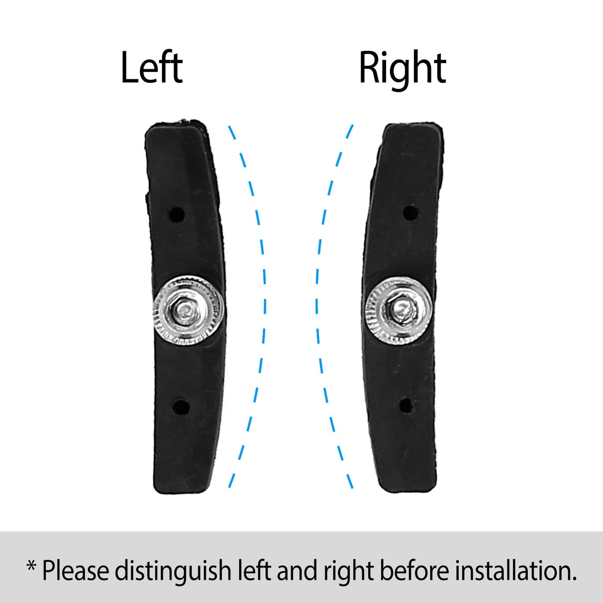 5 Pairs V Bike Brake Pads Road Mountain Bicycle V-Brake Blocks Set 70mm Non-Slip V Bicycle Stop Caliper W/ Hex Nuts and Spacers