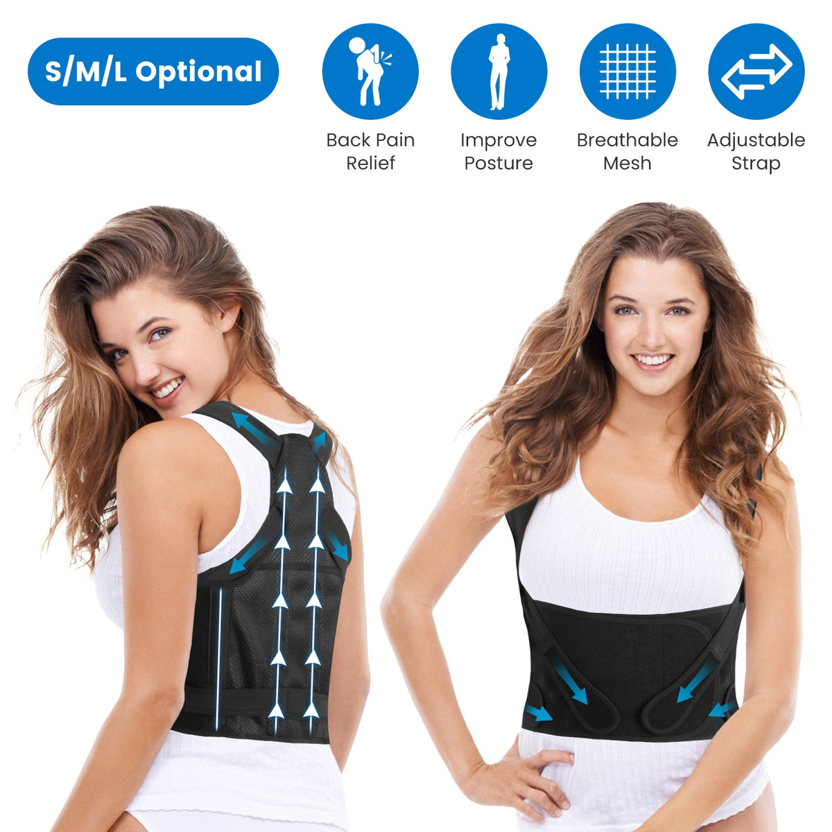 Unisex Posture Support Brace for Daily Wear