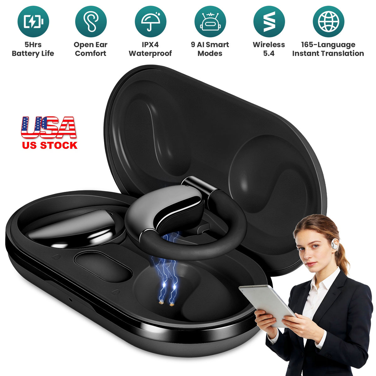 AI Translation Earbuds with 165 Languages & Real-Time Voice