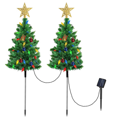 Solar Christmas Tree Pathway Lights with 100 LED & 8 Modes