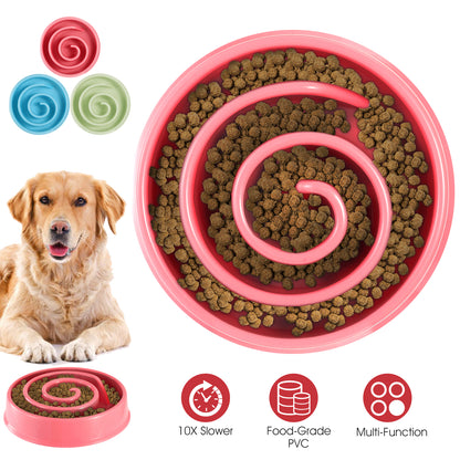 Slow Feeder Dog Bowl with Maze Design for Small & Medium Dogs