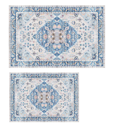 Vintage Area Rug 6x9 FT Non-Slip Washable Soft Faux Cashmere