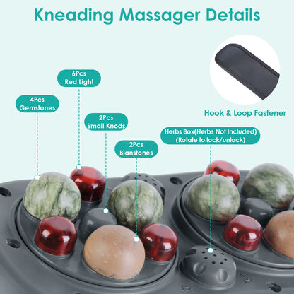 Abdominal Massager with Bian Stone, Red Light & Heat Therapy