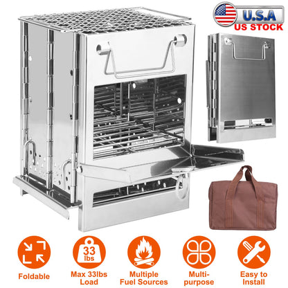 Portable Folding Camping Stove with Carry Bag