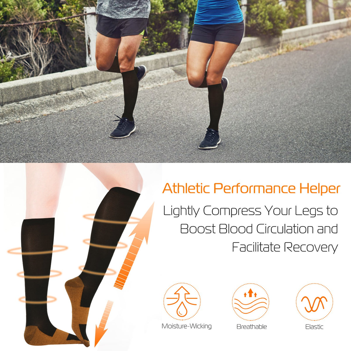 Unisex Copper Compression Socks