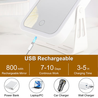 Rechargeable 10X Mirror with Lights