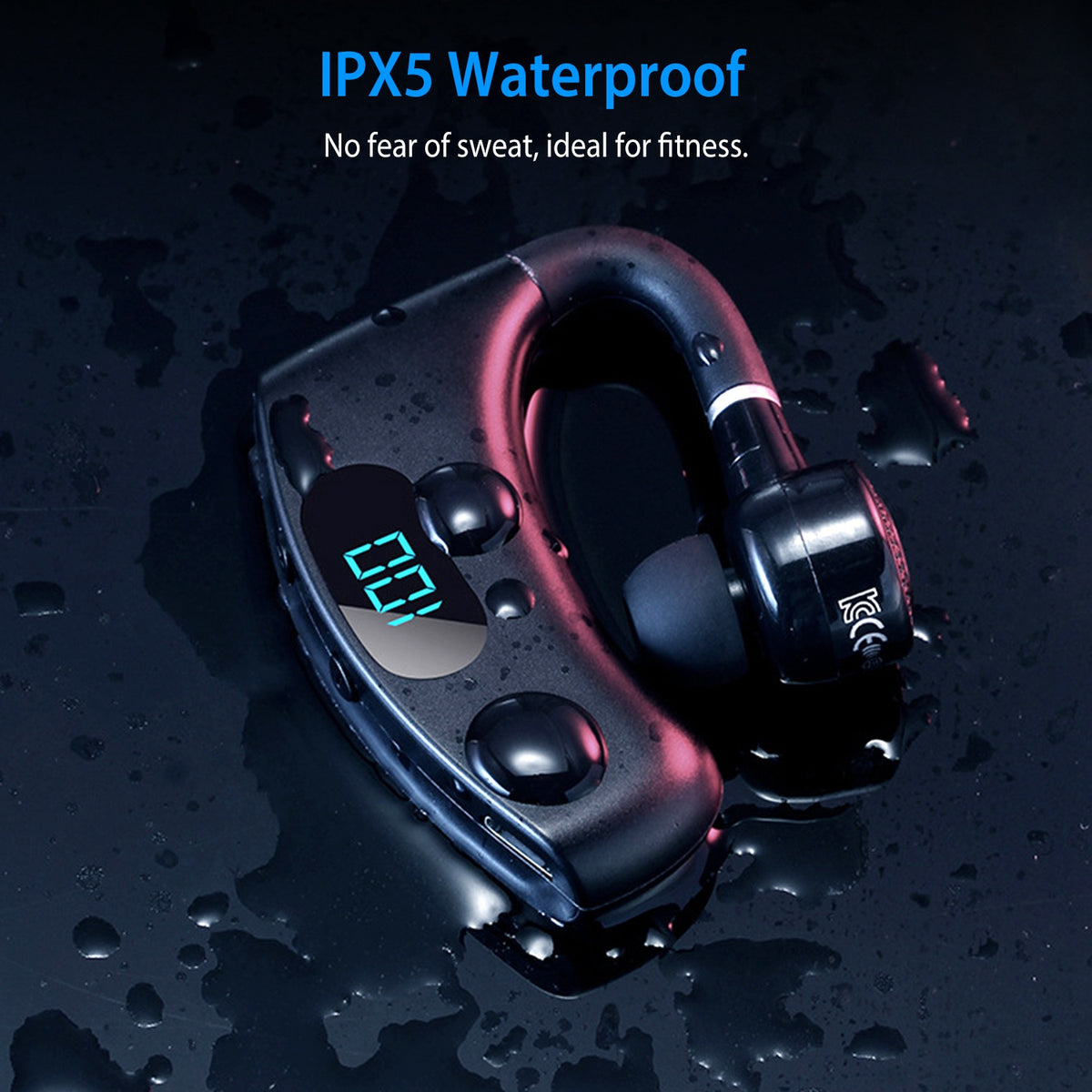Wireless Bluetooth Earpiece with 30-Hour Battery Life