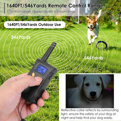 Dog Training Collar with Remote - IPX7 Waterproof, 1640ft Range