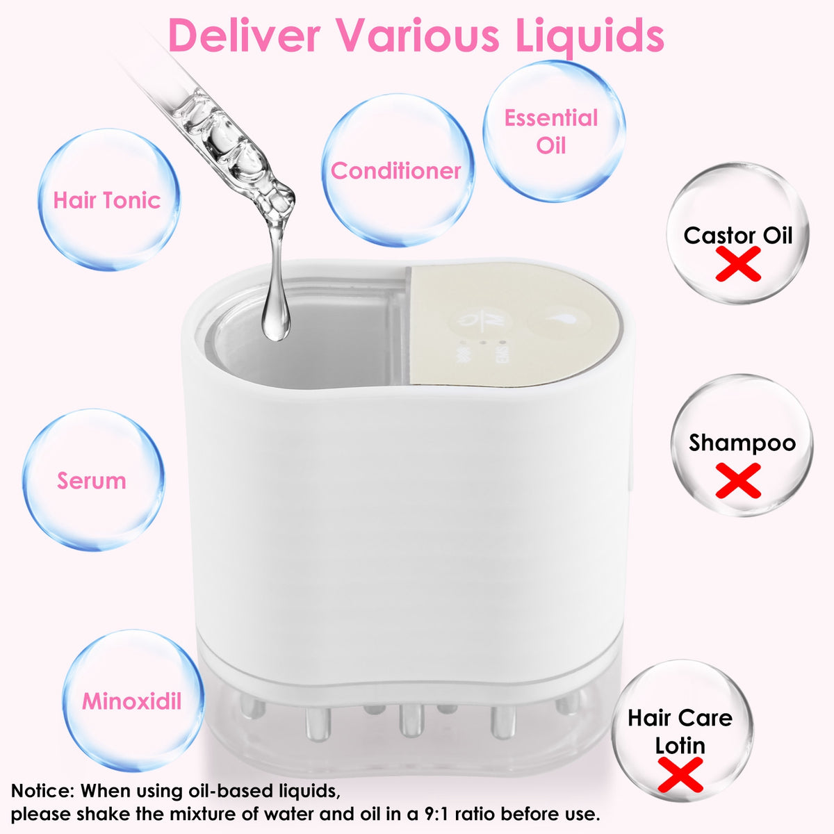 2 IN 1 Electric Scalp Massager And Hair Oil Applicator