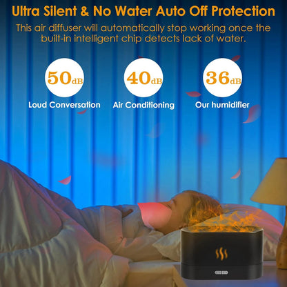 3D Flame Air Aroma Humidifier