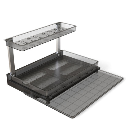2-Tier Pull Out Under Sink Organizer with Sliding Drawer
