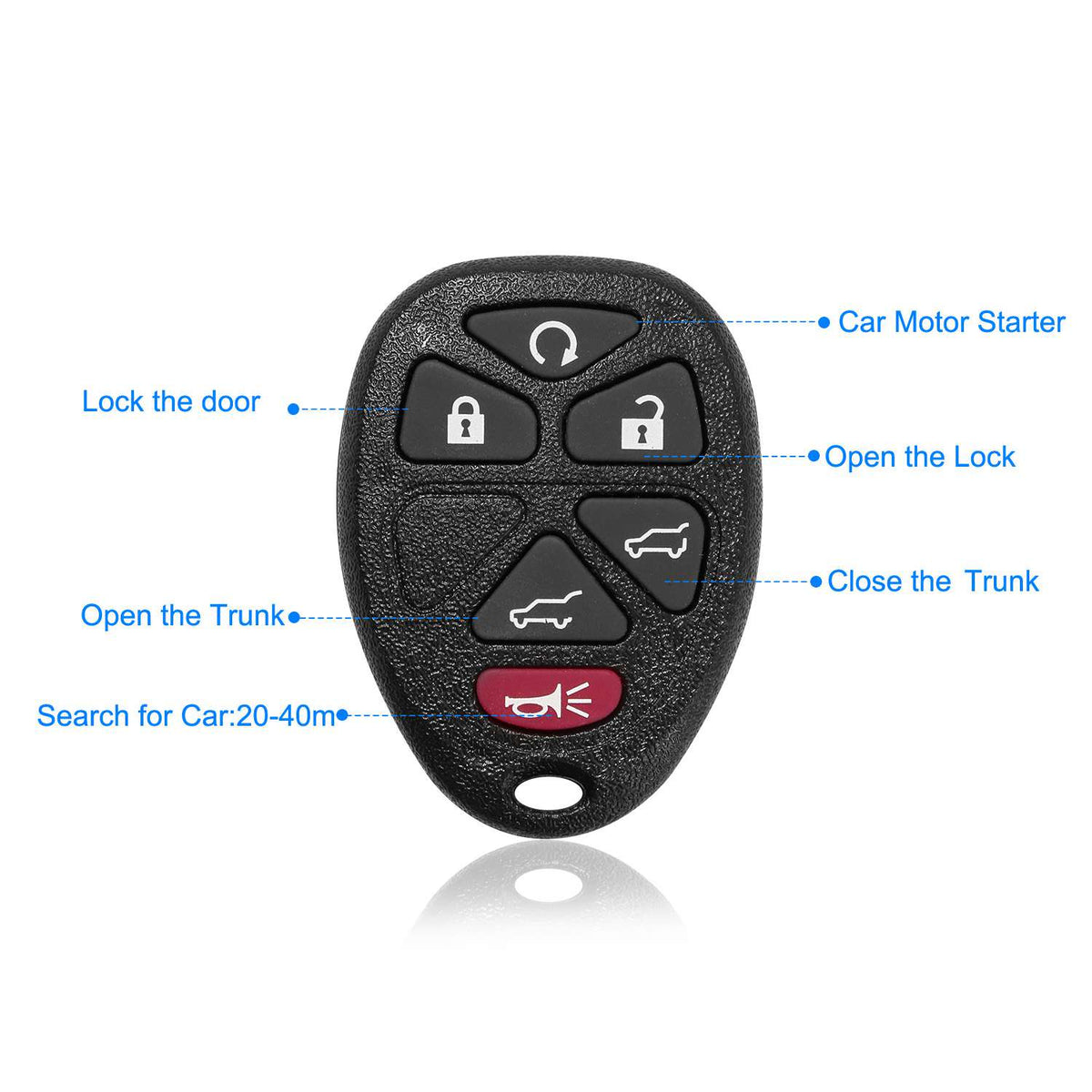 Keyless Entry Remote Key Fob for 2007-2014 Chevy Tahoe (2-Pack)