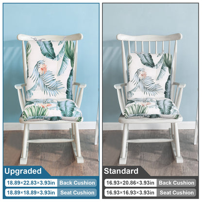 Rocking Chair Cushion Set with Non-Slip Ties - 2 Piece