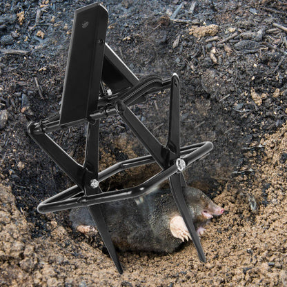 Mole Scissor Trap Set - 2 Pack Reusable Metal Outdoor Traps