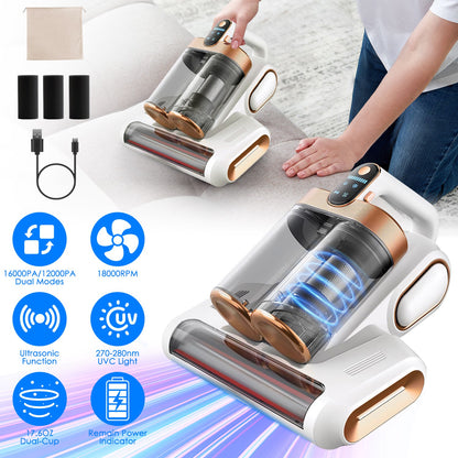 Mattress Vacuum Cleaner with UV Light & 16KPA Suction
